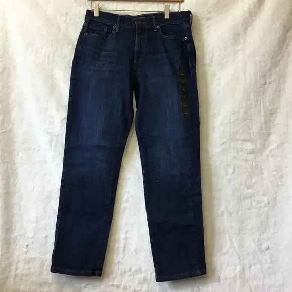 Banana Republic Dark Wash Straight Ankle Jeans - Picture 3 of 8